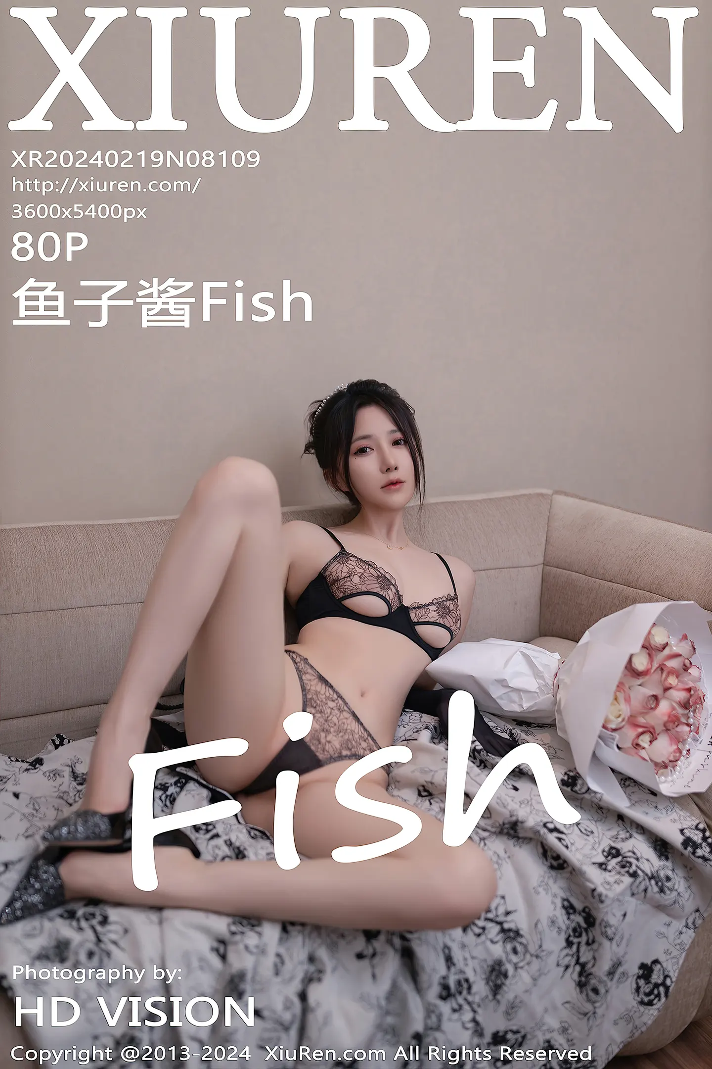 [XiuRen秀人网]No.8109_模特鱼子酱Fish生日主题性感灰色连衣长裙秀曼妙身姿诱惑写真80P-秀人网 - XiuRen.Space